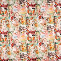 92661-French-Terry-Stoff-Baumwolle-Weihnachtsstoff-Nostalgie-Digitaldruck-bunt-1-50m-Breite-IMG-8964.jpg French Terry Weihnachtsstoff mit nostalgischen Motiven – bunte Figuren wie Nussknacker, Schneemänner, Rentiere, Weihnachtsmann und Christbaumschmuck auf grünem Hintergrund im Digitaldruck - Vollansicht