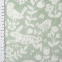 92775-Fleecestoff-Tiere-Blumen-mintgruen-1-45m-Breite-IMG-9393.jpg Fleecestoff in Mintgrün mit weißem Muster aus Tieren und Blumen, weiche Oberfläche, 1,45 m Breite - mit Massband