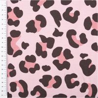 92779-French-Terry-Stoff-Leo-Digitaldruck-rosa-1-50m-Breite-IMG-9548.jpg French Terry Stoff mit Leopardenmuster in Dunkelbraun und Rosa auf hellrosa Hintergrund, Digitaldruck, 1,50 m Breite - mit Massband
