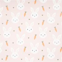 92786-Regenjackenstoff-Aqua-Protect-wasserdicht-soft-Hase-Karotten-rosa-145cm-Breite-IMG-9363.jpg Regenjackenstoff Aqua Protect in Rosa mit weicher Oberfläche, bedruckt mit weißen Hasengesichtern und orangefarbenen Karotten, wasserdicht, 145 cm Breite - Vollansicht