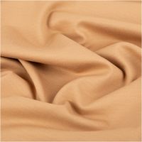 Viskose Stoff Piqué Doppelgewebe in uni Camel, 150 cm breit, mit feiner Struktur und glatter, weicher Oberfläche - stilvoll drapiert