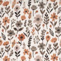 92848-Musselin-Stoff-Baumwolle-Steppstoff-Maddy-Doubleface-Blumen-braun-wollweiss-1-30m-Breite-IMG-9347.jpg Steppstoff aus Baumwoll-Musselin Doubleface mit braun-beigem Blumenmuster auf wollweißem Hintergrund, Design „Maddy“, 1,30 m Breite - Nahaufnahme