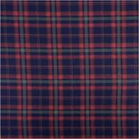 Flanellstoff aus Baumwolle mit klassischem Karomuster in Blau, Rot und Grün, weiche Oberfläche, 143 cm Breite - Vollansicht
