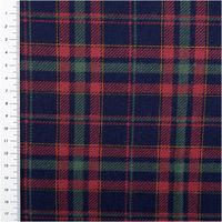 92891-Flanellstoff-aus-Baumwolle-Karos-blau-rot-1-43m-Breite-IMG-0684.jpg Flanellstoff aus Baumwolle mit klassischem Karomuster in Blau, Rot und Grün, weiche Oberfläche, 143 cm Breite - mit Massband