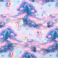 92892-French-Terry-Sommersweat-Fairies-Digitaldruck-rosa-blau-1-45m-Breite-IMG-0819.jpg French Terry Sommersweat mit Digitaldruck von Feen, Einhörnern, Drachen und Schmetterlingen in Rosa, Blau und Lila auf pastellfarbenem Hintergrund, weich und elastisch, 145 cm Breite - Vollansicht