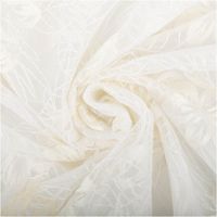 92899-Tuellstoff-mit-Blumenstickerei-wollweiss-140cm-breit-IMG-0634.jpg Transparenter Tüllstoff in Wollweiß mit zarter Blumenstickerei, 140 cm breit - kunstvoll eingedreht in Falten