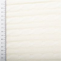 92900-Strickstoff-Zopfmuster-Viskose-wollweiss-----schwere-Qualitaet--140-cm-Breite-IMG-0625.jpg Strickstoff mit klassischem Zopfmuster aus Viskose in Wollweiß, weiche und schwere Qualität, 140 cm Breite - mit Massband