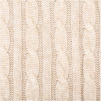Strickstoff mit klassischem Zopfmuster aus Viskose in Beige, weiche und schwere Qualität, 140 cm Breite - Nahaufnahme