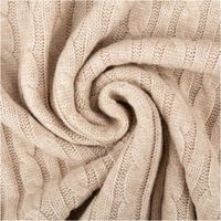 92901-Strickstoff-Zopfmuster-Viskose-beige-----schwere-Qualitaet--140-cm-Breite-IMG-0612.jpg Strickstoff mit klassischem Zopfmuster aus Viskose in Beige, weiche und schwere Qualität, 140 cm Breite - kunstvoll eingedreht in Falten