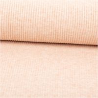 Strickstoff Rib Jersey mit feinen Glitzereffekten in Rosa, gerippte Struktur, weich und elastisch, 150 cm Breite - ausgerollt und glatt liegend