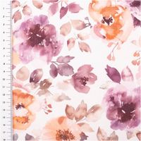 92907-French-Terry-gebuerstet-Blumen-Digitaldruck-rosa-150cm-IMG-0809.jpg French Terry gebürsteter Stoff mit Digitaldruck von großen Blumen in Rosa, Lila und Orange auf weißem Hintergrund, weich und wärmend, 150 cm Breite - mit Massband