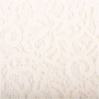 Spitzenstoff mit floraler Chenille-Struktur in Wollweiß, transparent und weich fallend, 150 cm Breite - Nahaufnahme