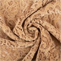 92912-Spitze-mit-Chenille-Meterware-camel-150cm-breit-IMG-0712.jpg Spitzenstoff mit floraler Chenille-Struktur in Camel, transparent und weich fallend, 150 cm Breite - kunstvoll eingedreht in Falten