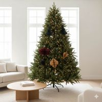 Großer Weihnachtshänger „Honeycomb Weihnachtsbaum“ in Flaschengrün mit feinem Goldrand, ca. 20 × 24 cm, dekorativer Papieranhänger in Wabenstruktur, präsentiert mit goldfarbener Aufhängung zur Veranschaulichung von Form, Farbe und Material - am Weihnachtsb