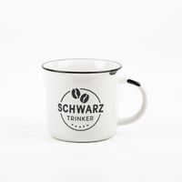 92932-Tasse-Vintage-Schwarztrinker-Keramik-im-Emaille-Look-400ml-von-Grafik-Werkstatt-IMG-0476.jpg Beigefarbene Vintage-Tasse im Emaille-Look von Grafik Werkstatt mit schwarzem Schriftzug „Kaffee – die wichtigste Mahlzeit des Tages“, Keramik, 400 ml - Vollansicht