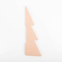 Beiger Honeycomb-Weihnachtsbaum von Boltze Home aus recyceltem Papier mit gefalteter Wabenstruktur, freistehend, Größe 30 × 20 cm - eingefalten