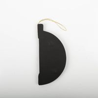 Weihnachtshänger Honeycomb Kugel von Boltze Home aus recyceltem Papier, schwarz, mit Wabenstruktur, zum Aufhängen, Maße 13,5 × 15 cm - eingefalten