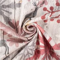 92987-Weihnachtsstoff-Baumwolle-Halbpanama-Hirsche-und-Schneeflocken-grau-rot--1-40m-Breite-IMG-1026.jpg Baumwollstoff Halbpanama mit roten und grauen Schneeflocken sowie Hirsch-Motiven auf Holzoptik-Hintergrund, robust und ideal für Weihnachtsdeko - kunstvoll eingedreht in Falten