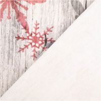 92987-Weihnachtsstoff-Baumwolle-Halbpanama-Hirsche-und-Schneeflocken-grau-rot--1-40m-Breite-IMG-1027.jpg Baumwollstoff Halbpanama mit roten und grauen Schneeflocken sowie Hirsch-Motiven auf Holzoptik-Hintergrund, robust und ideal für Weihnachtsdeko - mit Rueckseite