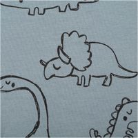93005-French-Terry-Dinosaurier-blau-Sommersweat-mit-Schlingenstruktur-150cm-IMG-0841.jpg Blauer French Terry Sommersweat mit schwarzen Dinosaurier-Motiven, weicher Stoff mit Schlingenstruktur, ideal für Kinderkleidung - Nahaufnahme