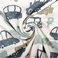 93009-French-Terry-mit-Fahrzeugen-wollweiss-blau-Sommersweat-mit-Schlingenstruktur-150cm-IMG-0831.jpg French Terry Sommersweat mit Fahrzeugmotiven in Blau, Mintgrün und Beige auf wollweißem Hintergrund, Schlingenstruktur auf der Rückseite, weich und elastisch, 150 cm Breite - kunstvoll eingedreht in Falten
