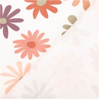 93012-French-Terry-Blumen-wollweiss-Sommersweat-mit-Schlingenstruktur-150cm-IMG-0907.jpg Wollweißer French Terry Sommersweat mit großen bunten Blumen in Orange, Rosa und Lila, weiche Schlingenstruktur, ideal für Kleidung - mit Rueckseite