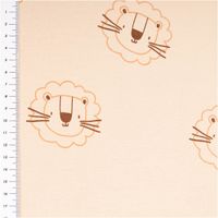 93013-French-Terry-Loewe-beige-Sommersweat-mit-Schlingenstruktur-150cm-IMG-0999.jpg Beiger French Terry Sommersweat mit Löwenkopf-Motiven, weicher Stoff mit Schlingenstruktur, ideal für Kinderkleidung und Accessoires - mit Massband