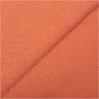Krepp Jersey Stoff aus Baumwolle in Terracotta, elastisch, hautfreundlich und weich mit feiner Struktur, ideal für Bekleidung - mit Rueckseite