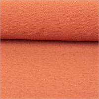93014-Terry-Krepp-Jersey-Stoff-Baumwolle-uni-terracotta-145cm-elastisch-und-hautfreundlich-IMG-0864.jpg Krepp Jersey Stoff aus Baumwolle in Terracotta, elastisch, hautfreundlich und weich mit feiner Struktur, ideal für Bekleidung - ausgerollt und glatt liegend