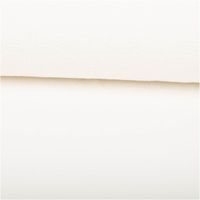 Krepp Jersey Stoff aus Baumwolle in Wollweiß, elastisch, hautfreundlich und weich mit feiner Struktur, ideal für Bekleidung - ausgerollt und glatt liegend