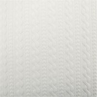 Elastischer Strickstoff mit Zopfmuster in Wollweiß – weicher, wärmender Winterstrick mit plastischer Struktur, ideal für gemütliche Pullover, Strickjacken oder Wohnaccessoires - Vollansicht