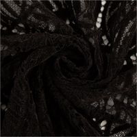 93068-Spitze-mit-Chenille-Blaetterdessin-Meterware-schwarz-150cm-breit-IMG-4810.jpg Hochwertige Spitze mit Chenille Blätterdessin in elegantem Schwarz besticht durch ihre samtige Textur und das filigrane Muster. Die 150 cm breite Meterware ist ideal für exklusive, festliche Bekleidung - kunstvoll eingedreht in Falten