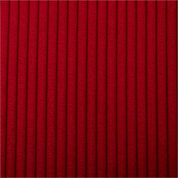 Roter Cord-Polsterstoff Capri, präsentiert mit breiter Rippenstruktur und Fleckschutz als robuster Möbelstoff, 1,45 m breit - Nahaufnahme