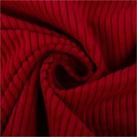 93069-Cord-Polsterstoff--mit-Fleckschutz-Capri-uni-rot-1-45m-Breite-IMG-2207.jpg Roter Cord-Polsterstoff Capri, präsentiert mit breiter Rippenstruktur und Fleckschutz als robuster Möbelstoff, 1,45 m breit - kunstvoll eingedreht in Falten