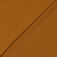 Vorder- und Rückseite des karamellfarbenen Strickstoffs im Vergleich, Uni-Struktur