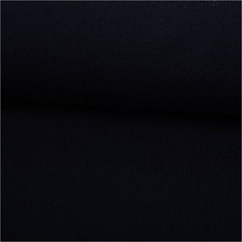 Strickstoff aus 100 % Baumwolle in klassischem Dunkelblau, 135 cm breit – weich, atmungsaktiv und ideal für Pullover, Strickjacken und Accessoires - ausgerollt und glatt liegend