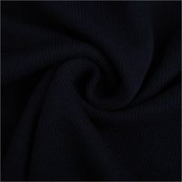 Strickstoff aus 100 % Baumwolle in klassischem Dunkelblau, 135 cm breit – weich, atmungsaktiv und ideal für Pullover, Strickjacken und Accessoires - kunstvoll eingedreht in Falten