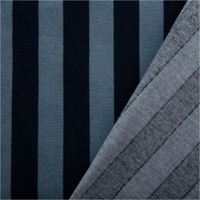 93112-Flanell-Stoff-Baumwollflanell-Streifen-hellblau-blau-1-47m-Breite-IMG-1535.jpg Baumwollflanell Stoff mit breiten Streifen in Hellblau und Dunkelblau – weich, warm und perfekt für Hemden, Schlafanzüge oder Wohntextilien - mit Rueckseite
