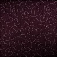 Baumwollflanell Stoff in Aubergine mit weißen Herzlinien – weich, wärmend und ideal für gemütliche Kleidung oder Heimtextilien - Vollansicht