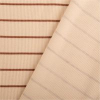 93207-Jersey-Stoff-Rippjersey-Baumwolle-Streifen-hellbeige-braun-1-20m-Breite-IMG-2594.jpg Jersey Rippjersey aus Baumwolle mit feiner Rippstruktur. Das Streifenmuster in Hellbeige und Braun hat eine Breite von 1,20m - mit Rueckseite