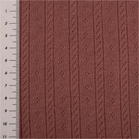 93216-Strickstoff-Ajour-Pointelle-Baumwolle-Streifen-Lochmuster-mauve-145-cm-Breite-IMG-2459.jpg Mauvefarbener Ajour-Strickstoff aus Baumwolle, präsentiert mit feinem Pointelle-Lochmuster in Streifenoptik als leichter, weicher Stoff, 145 cm breit - mit Massband