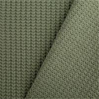 93220-Strickstoff-Grobstrick-mit-Baumwolle-480g-qm-heavy-knit-einfarbig-gruen-150-cm-Breite-IMG-2670.jpg Grobstrick Strickstoff mit Baumwolle, 480g/qm. Detailansicht der schweren, einfarbigen Strickstruktur in Olivgrün, 150 cm breit - mit Rueckseite