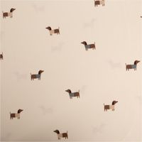93222-Jersey-Stoff-Baumwolljersey-Hunde-wollweiss-braun-1-50m-Breite-IMG-2521.jpg Baumwolljersey Stoff Hunde, Dackel Motiv wollweiß braun. Das Muster zeigt charmante Dackel mit Pullovern. Der Jersey hat eine Breite von 1,50m - Vollansicht