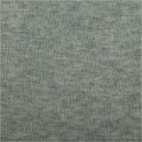 Türkis melierter Heavy-Knit-Strickstoff, präsentiert als weicher, gebürsteter Viskose-Mix für warme Kleidung und Accessoires, 1,50 m breit - Nahaufnahme
