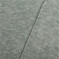 Türkis melierter Heavy-Knit-Strickstoff, präsentiert als weicher, gebürsteter Viskose-Mix für warme Kleidung und Accessoires, 1,50 m breit - mit Rueckseite