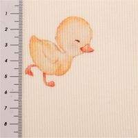 93242-Jersey-Stoff-Rippjersey-Baumwolle-Entchen-wollweiss-gelb-1-20m-Breite-IMG-2400.jpg Wollweißer Rippjersey aus Baumwolle, präsentiert mit süßen gelben Entchenmotiven als weicher, dehnbarer Stoff, 1,20 m breit - mit Massband