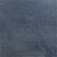 Bambus Fleece Stoff mit Baumwolle in uni Blau. Detailansicht der weichen, saugfähigen und flauschigen Oberfläche, 1,45m breit - Vollansicht