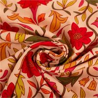 93254-Baumwollstoff-Alphonse-Blumen-Ornamente-peach-gruen-pink-1-47m-Breite-IMG-2795.jpg Baumwollstoff Popeline Alphonse. Der Digitaldruck zeigt Blumen Ornamente in Peach, Grün und Pink in einem symmetrischen Muster, 1,47m breit - kunstvoll eingedreht in Falten