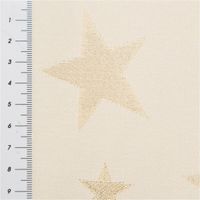 Edler Jacquard Weihnachtsstoff mit elegantem Metallic-Effekt. Große, glitzernde Sterne in Gold zieren den beigefarbenen Grund. Das Deko-Gewebe hat eine Breite von 2,80 Metern - mit Massband