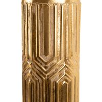 93276-Vase-Dekovase-Luxor-gold-matt-Metal-14-5x68cm-von-Werner-Voss-IMG-3107.jpg Dekovase Luxor von Werner Voss aus Metall in Gold matt, 14,5x68 cm, hohe schlanke Form mit strukturierter Oberfläche, elegant und dekorativ für Wohnräume - Detailaufnahme